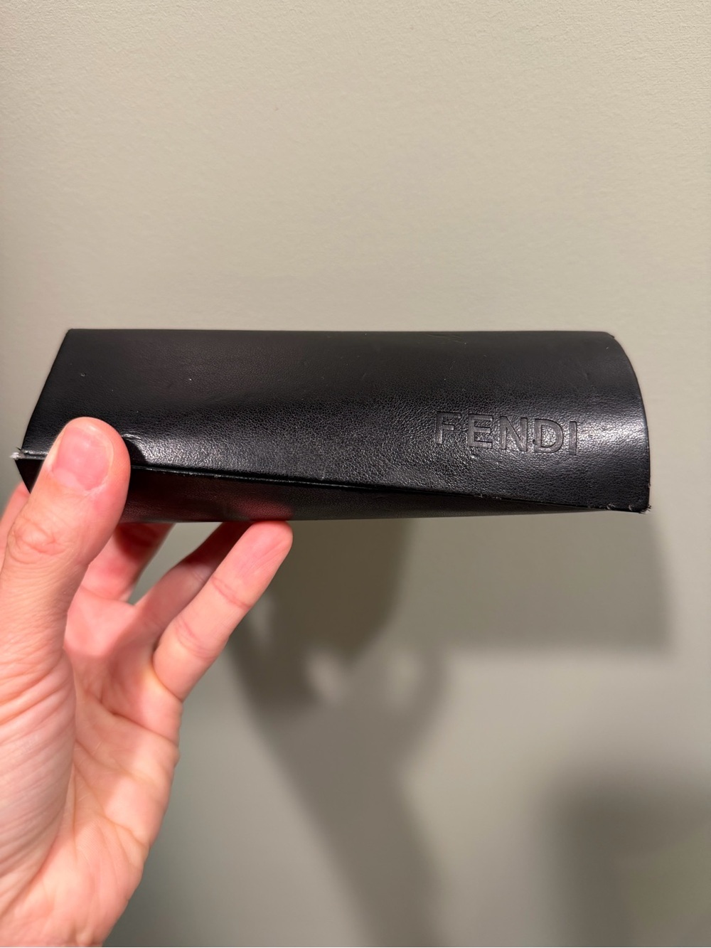 Vintage Fendi Black Leather Glasses Case With Repeati… - Gem